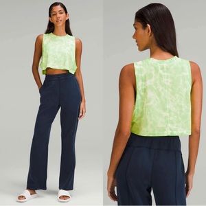 Lululemon Athletica All Yours Lime green tie dye tank top